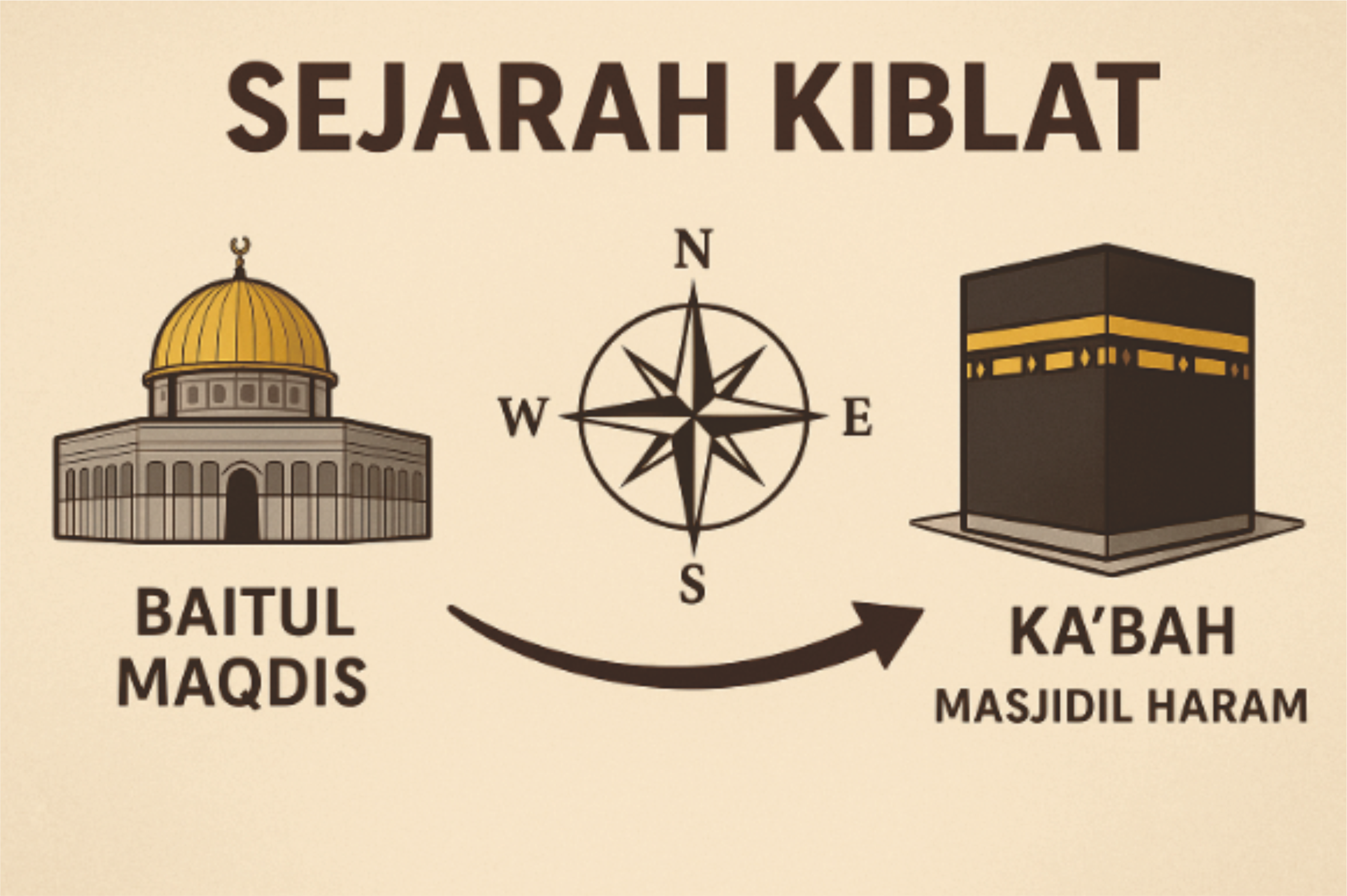 Sejarah Kiblat: Dari Baitul Maqdis Menuju Ka’bah